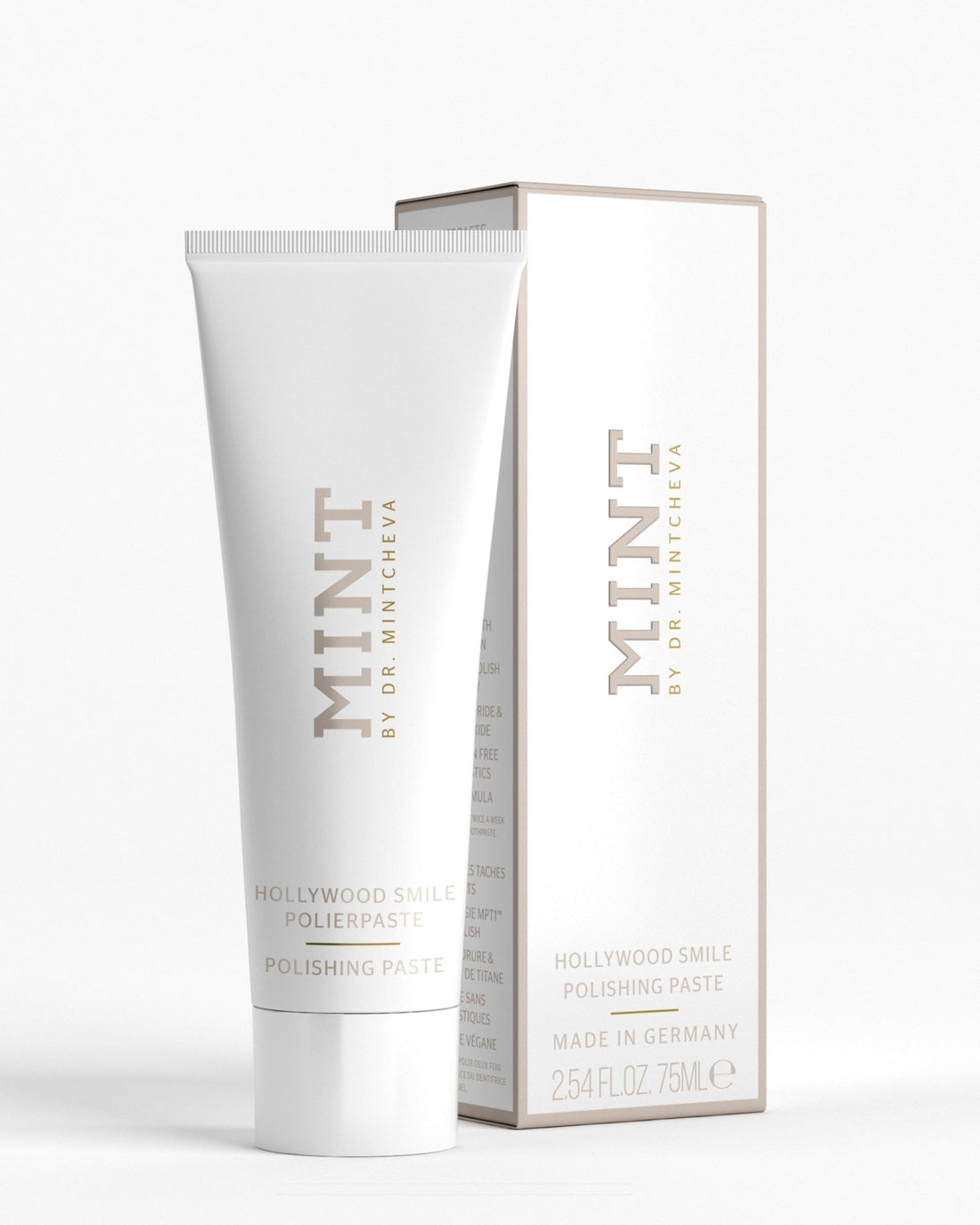 MINT by Dr. Mintcheva Hollywood Smile Polishing Paste product image with packaging