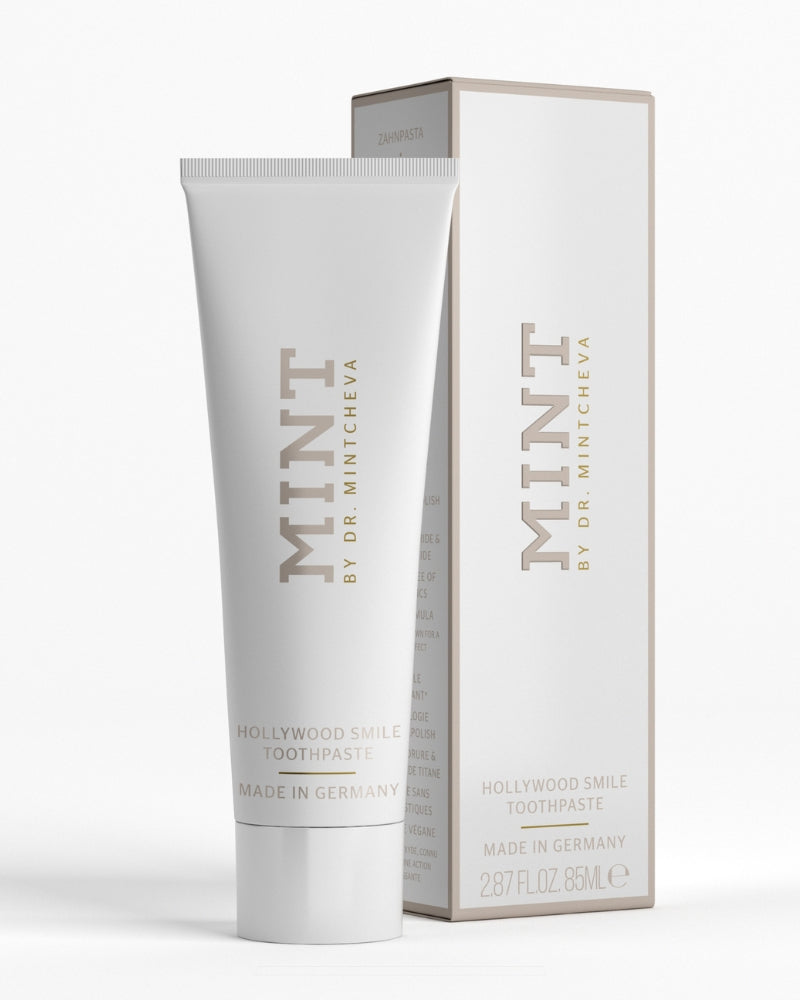 MINT by Dr. Mintcheva Hollywood Smile Toothpaste product image with packaging